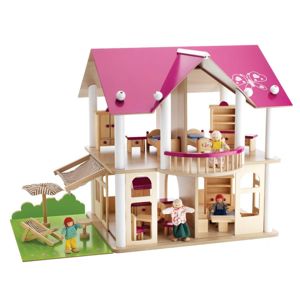 Simba Dřevěná vila s nábytkem a panenkami