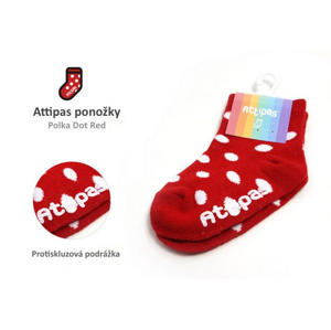 Attipas Ponožky Polka Dot, Red