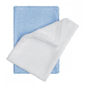 T-TOMI Bambusové žínky - rukavice, white+blue / bílá + modrá