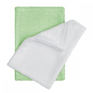 T-TOMI Bambusové žínky - rukavice, white+green / bílá + zelená