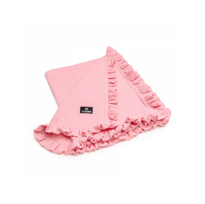 T-TOMI Mušelínová deka s volánkem Pink