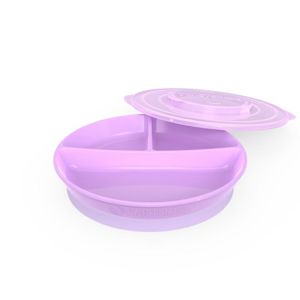 Twistshake Dělený talíř 6+m Pastelově fialová