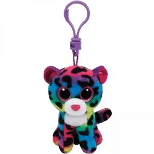 TY Meteor Beanie Boos DOTTY - vícebarevný leopard  8.5 cm Clip