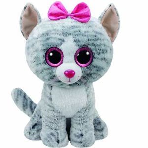 TY Meteor Beanie Boos KIKI - šedá kočka, 42 cm