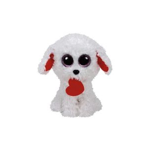 Beanie Boos HONEY BUN - bílý pes se srdíčky cm 15 cm