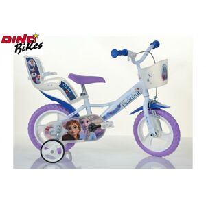 Dino Bikes Dětské kolo se sedačkou pro panenku a košíkem Frozen 2