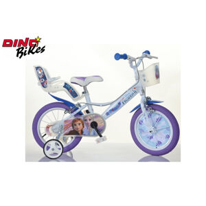 Dino Bikes Dětské kolo se sedačkou pro panenku a košíkem Frozen 2
