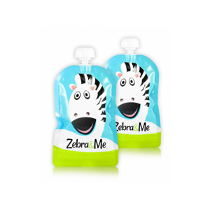Zebra&Me Kapsička na dětskou stravu na opakované použití  – 2ks kuchař-zebra