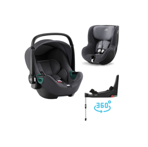 Britax Römer SET Autosedačka Baby-Safe 3 i-Size+Flex Base 5Z+Autosedačka Dualfix 3 i-Size, Midnight Grey