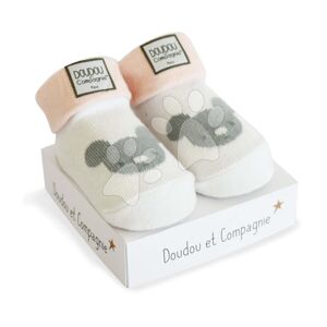 Ponožky pre bábätko Birth Socks Doudou et Compagnie ružové s jemným vzorom od 0-6 mes DC3702