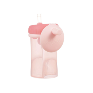 Difrax Dětský hrneček s brčkem pink, 250 ml