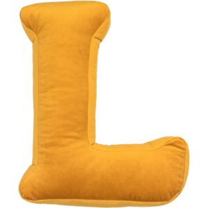 Sametový polštář Betty’s Home ve tvaru písmene L - Yellow