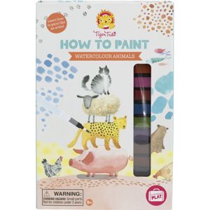 Tiger Tribe Kreativní sada How to Paint - Watercolour - Animals