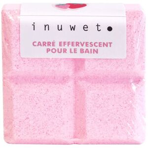 Inuwet Square mini fizzer bath slab / strawberry 50 g
